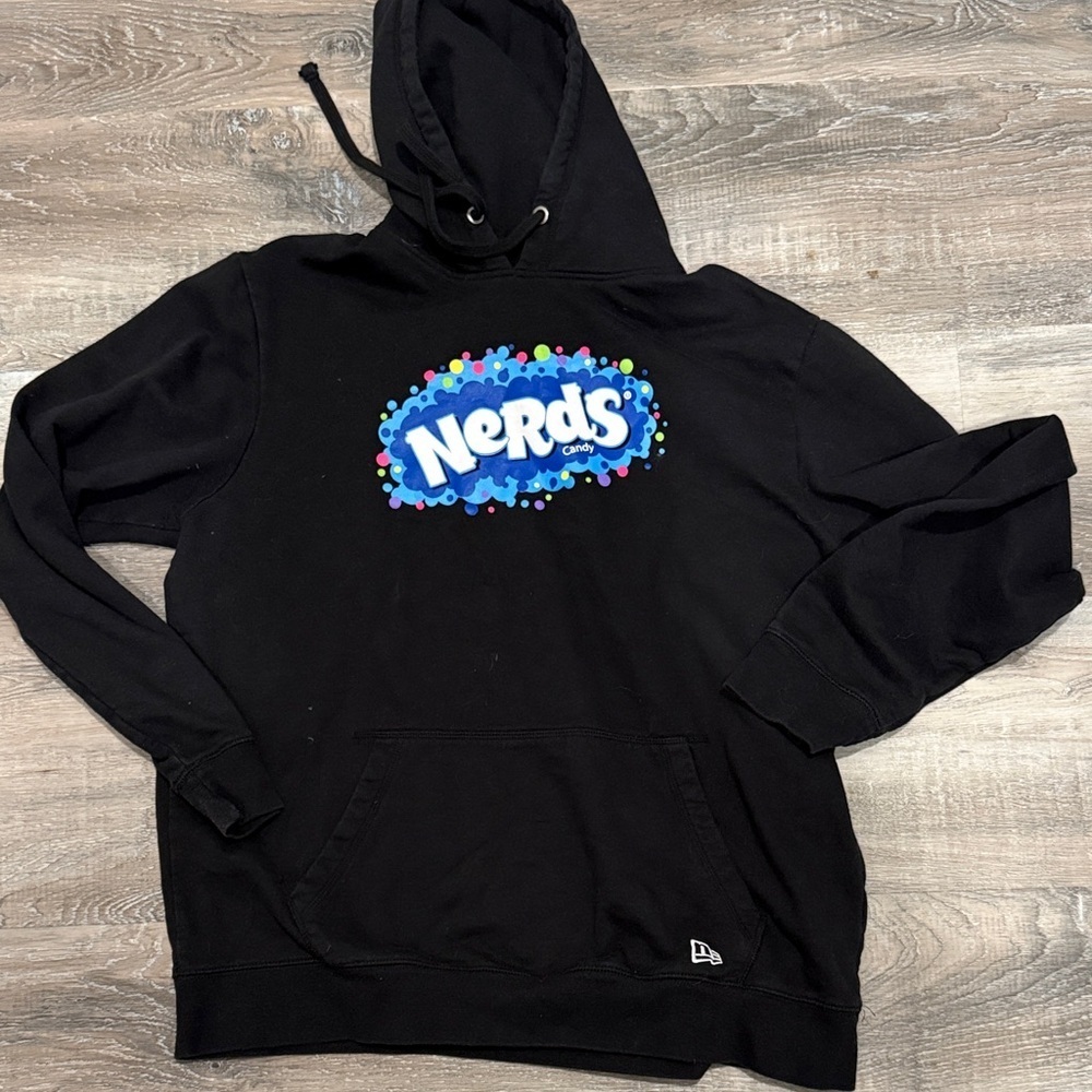 New Era Black Nerds Graphic Hoodie sz xl